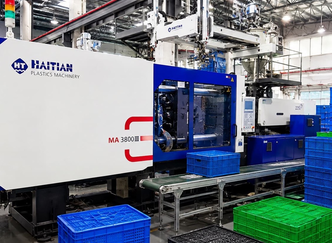 Injection molding machine platen area used for condition and mold-fit review